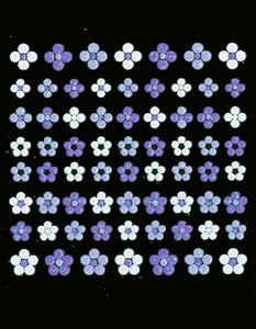 3D Collection-Purple & White Flowers