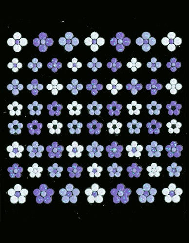 3D Collection-Purple & White Flowers