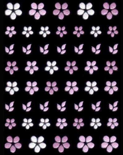 3D Collection - White  & Pink Flowers