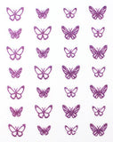 Glitter Collection - Purple Butterflies