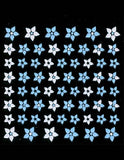 3D Collection-White & Blue Flowers